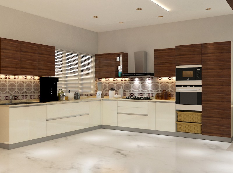 L-shape kitchen designed by moduleightt